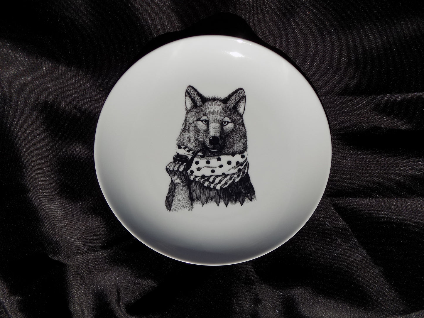 oryginalny talerz z wilkiem