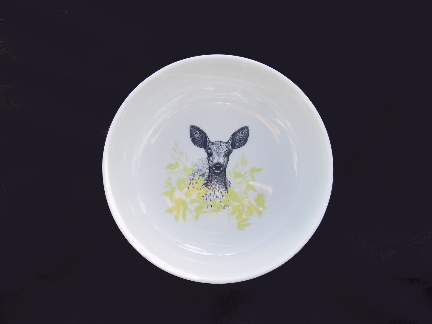 miski porcelanowe z dekoracją sarny