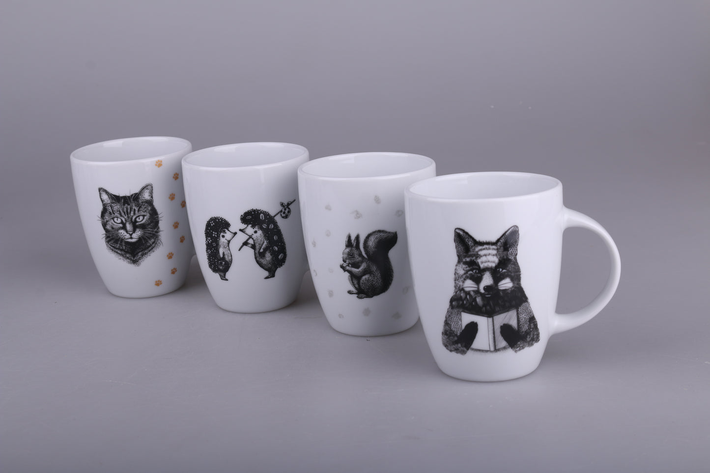 kubeczki porcelanowe z nadrukiem certyfikowanym do kontaktu z jedzeniem i piciem ISO 9001:2015