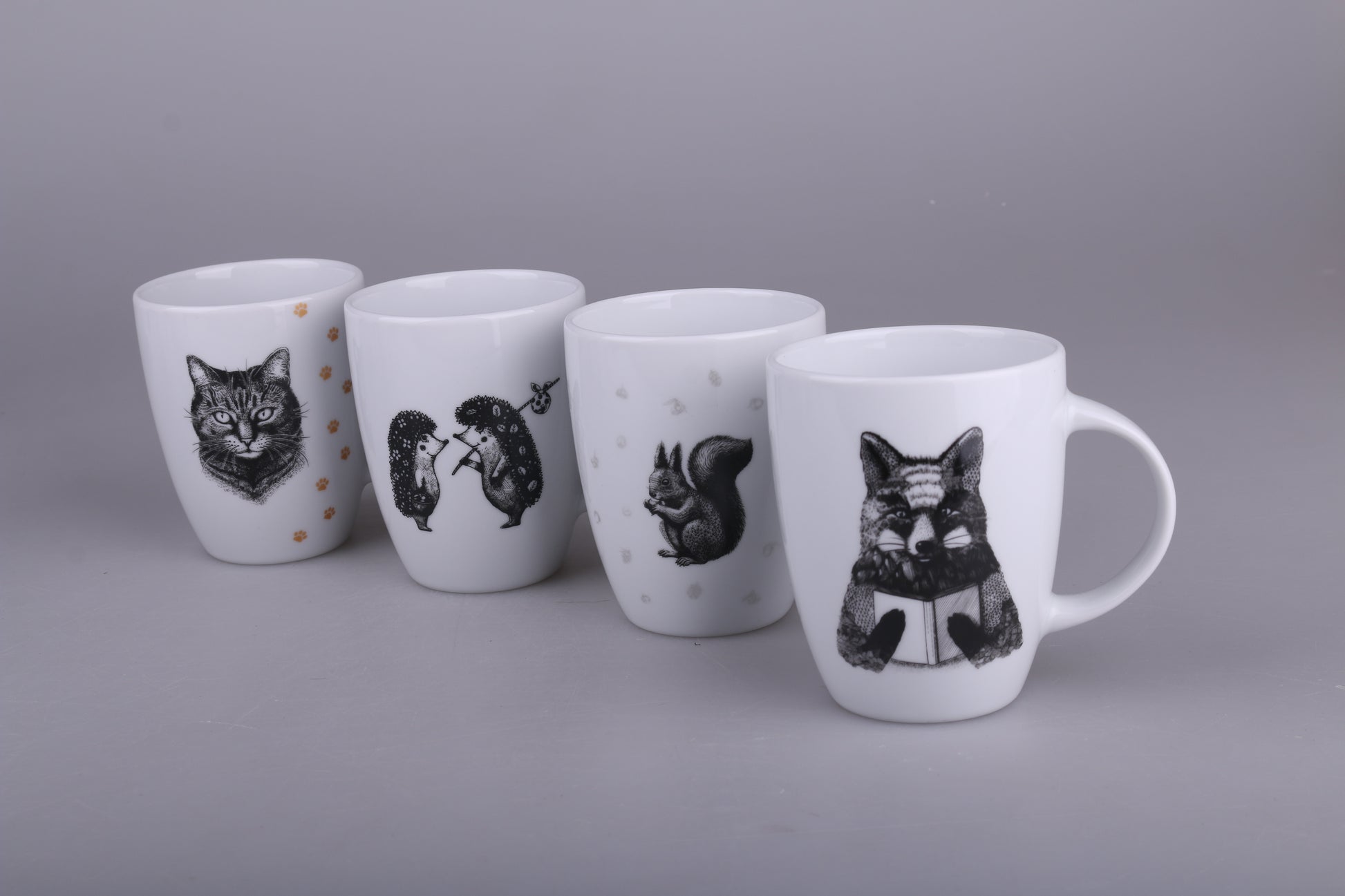 kubeczki porcelanowe z nadrukiem certyfikowanym do kontaktu z jedzeniem i piciem ISO 9001:2015