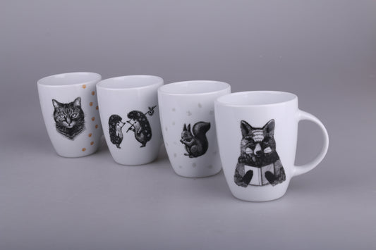 kubeczki porcelanowe z nadrukiem certyfikowanym do kontaktu z jedzeniem i piciem ISO 9001:2015