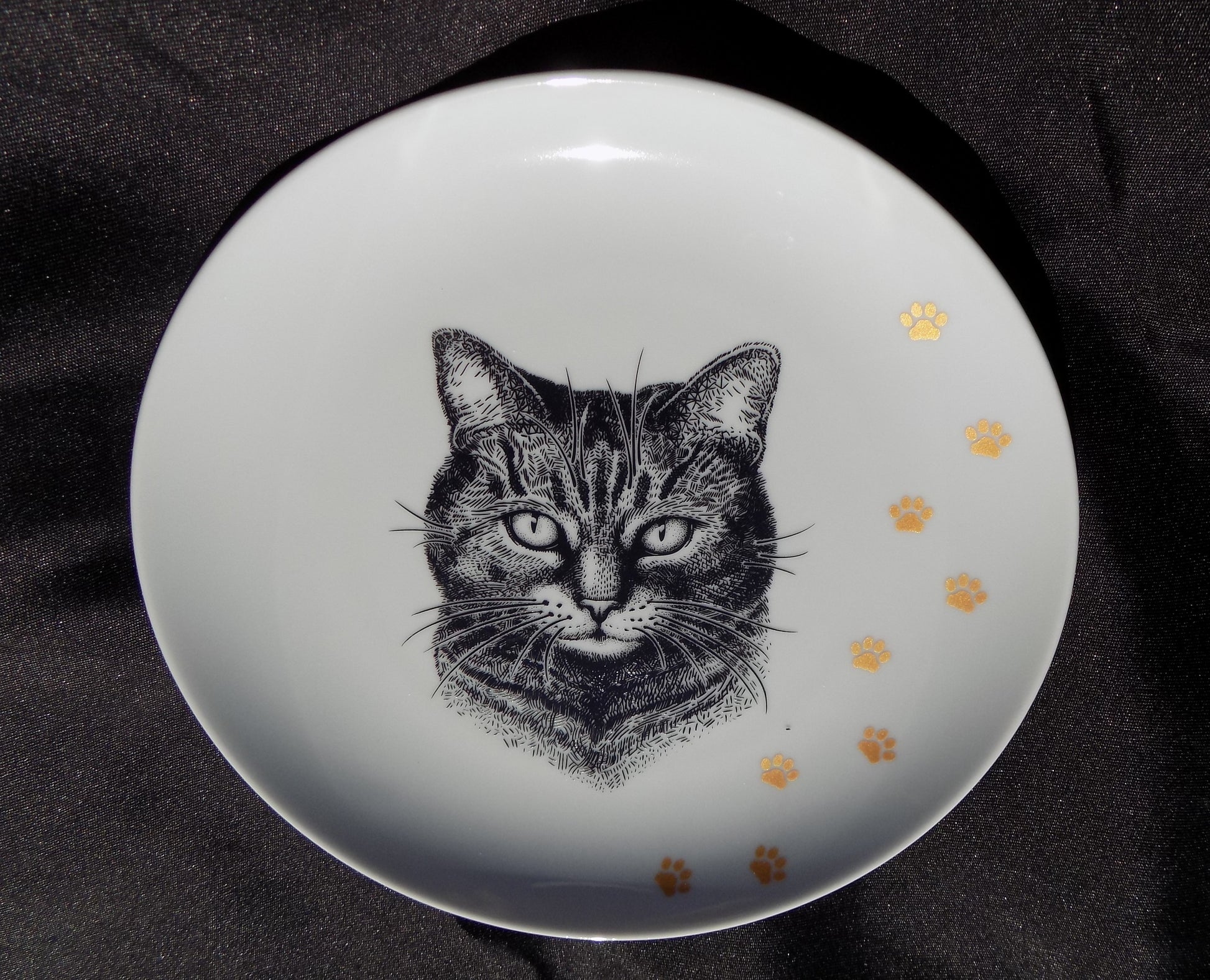 oryginalny talerz z kotem