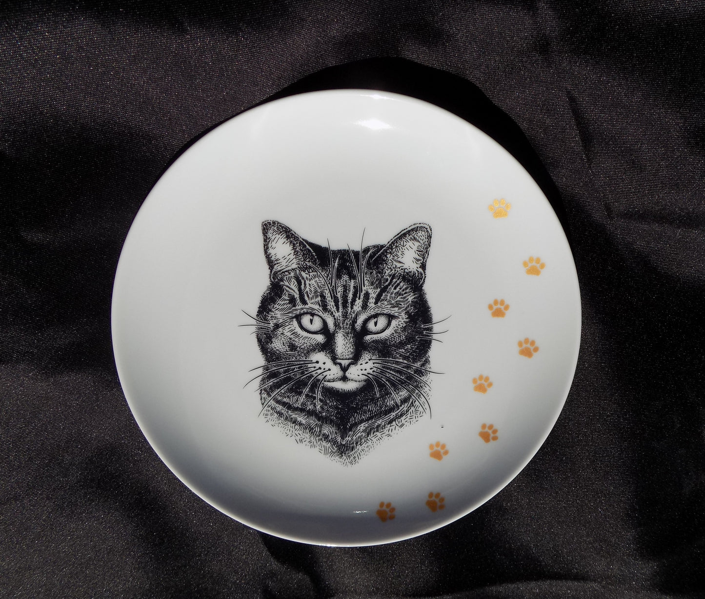 talerz porcelanowy z kotem