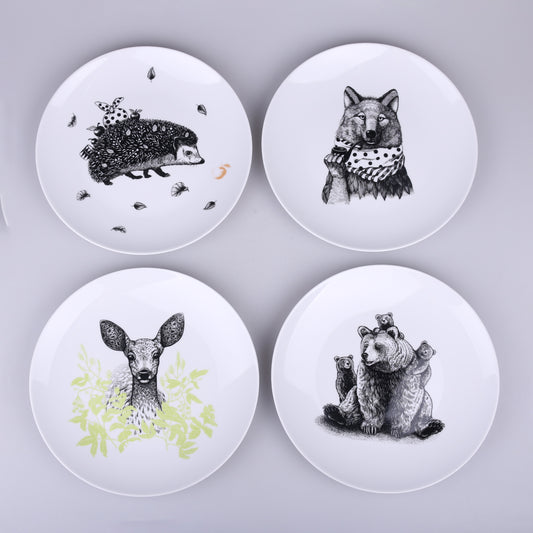 talerze obiadowe z dekoracją certyfikowaną do kontaktu z jedzeniem ISO 9001:2015